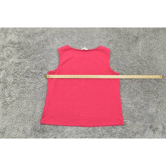 Calvin Klein Pink Blouse 1X Plus Size Polyester Crew Neck Solid Sleeveless Top - Picture 4 of 8